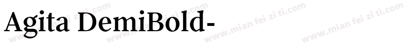 Agita DemiBold字体转换